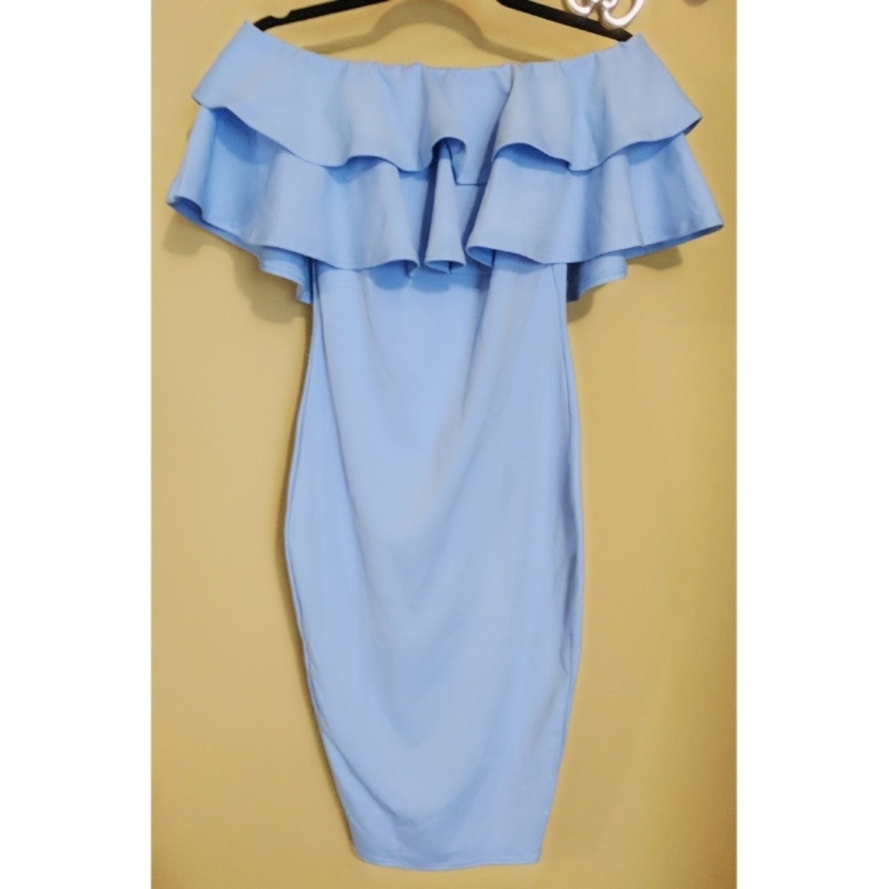 Maternity Fitted Ruffle Dress